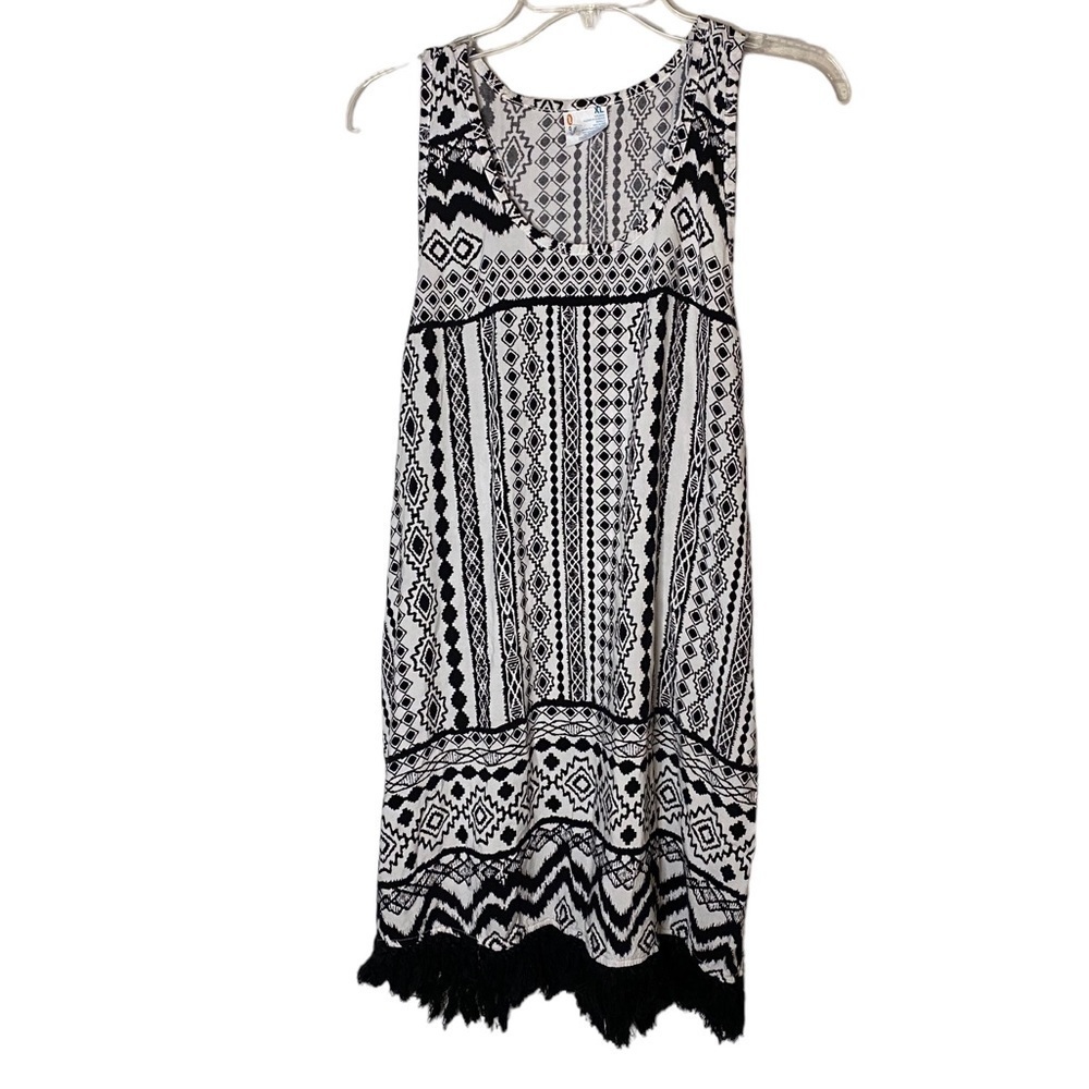 O’ragedus 100% Rayon Tank Dress With Fringe Trim